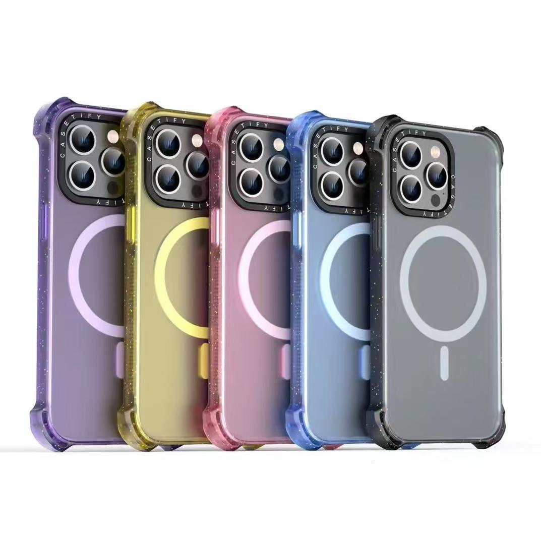 BEISOKY Four Corner Anti Drop Wireless Charging Magnetic Protective Cover for iphone 16 15 14 13 12 11 Pro Max
