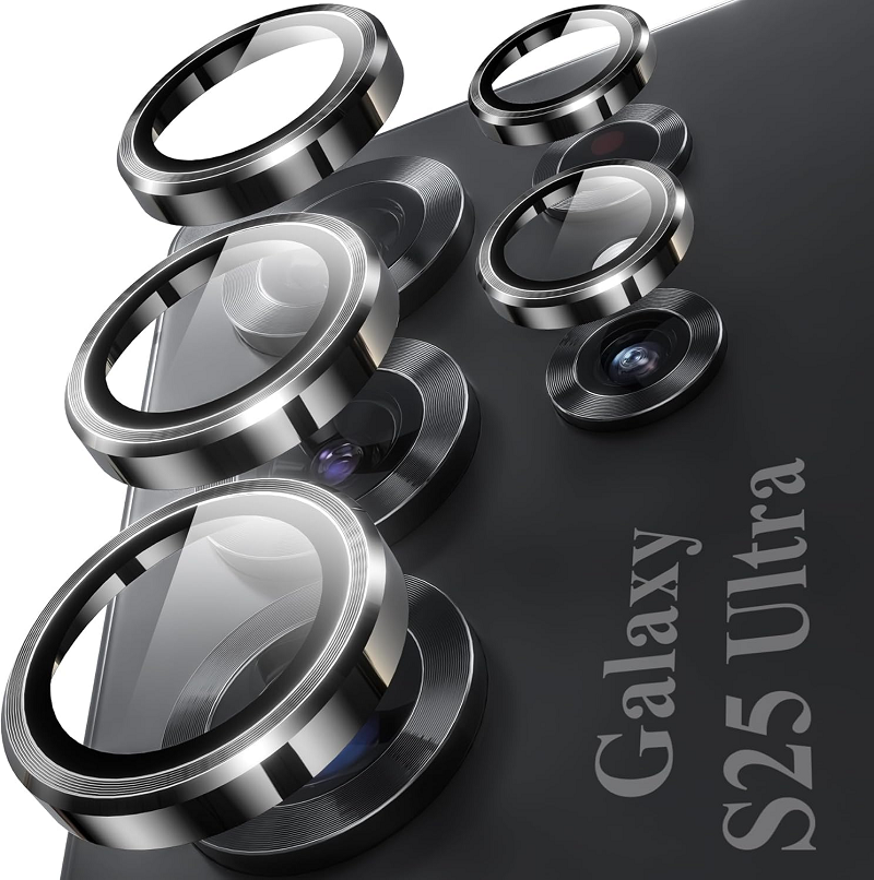 BEISOKY Metal Lens Protector Aluminium Alloy Color Spiral Cell Phone Camera Lens Protector for Samsung S25 ultra