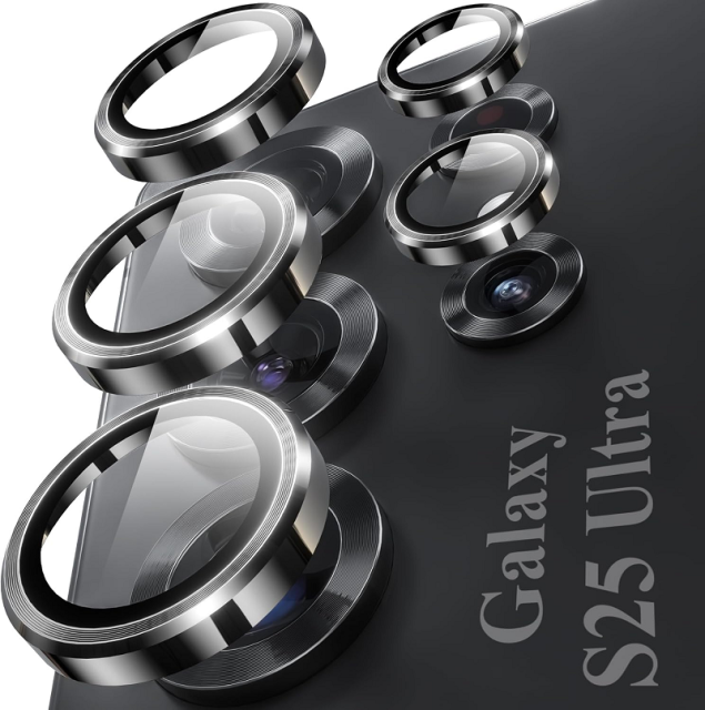 BEISOKY Metal Lens Protector Aluminium Alloy Color Spiral Cell Phone Camera Lens Protector for Samsung S25 ultra