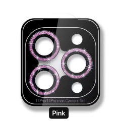 BEISOKY Camera Glitter Shiny Mobile Phone Camera Lens Protector for Iphone 14 15 16 Pro Max