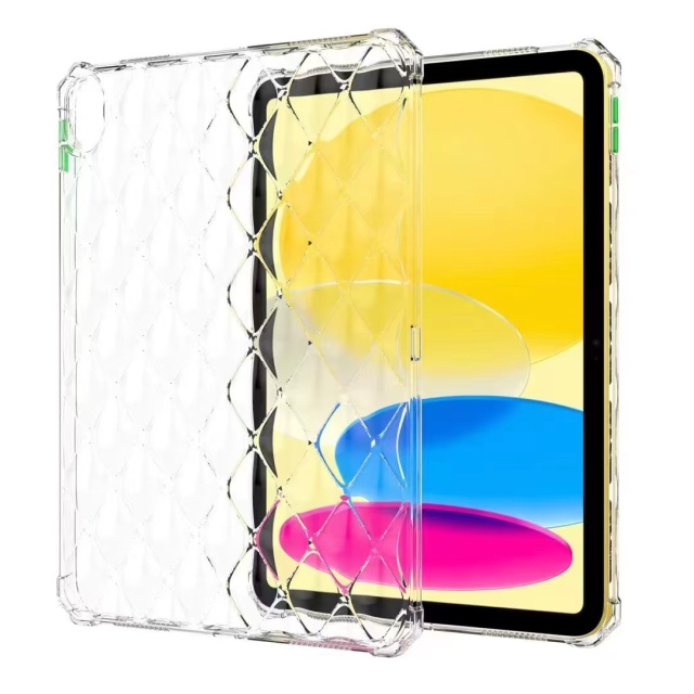 BEISOKY Diamond Shaped Transparent TPU Tablet Case Silicone Airbag Shockproof Super Strong Protection Cover for iPad 10 Inch