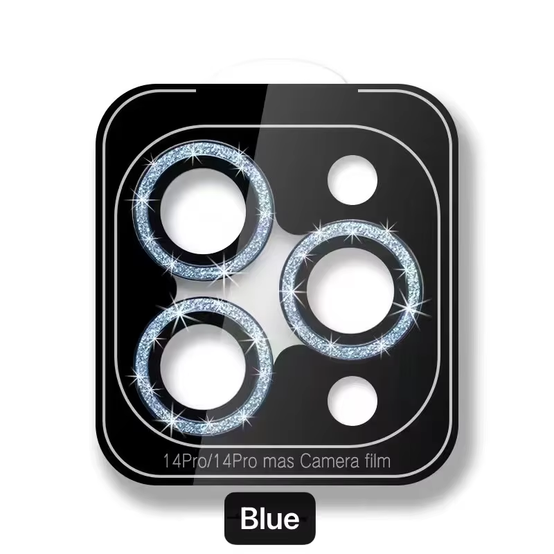 BEISOKY Camera Glitter Shiny Mobile Phone Camera Lens Protector for Iphone 14 15 16 Pro Max