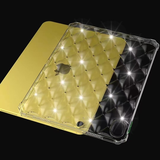 BEISOKY Diamond Shaped Transparent TPU Tablet Case Silicone Airbag Shockproof Super Strong Protection Cover for iPad 10 Inch