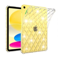 BEISOKY Diamond Shaped Transparent TPU Tablet Case Silicone Airbag Shockproof Super Strong Protection Cover for iPad 10 Inch