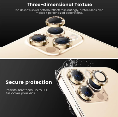 BEISOKY Camera Glitter Shiny Mobile Phone Camera Lens Protector for Iphone 14 15 16 Pro Max