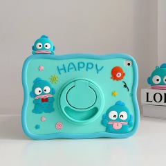 BEISOKY 360 Rotating Disc Silicone Cartoon Cute Soft Lovely Tablet Case for Ipad Mini 4 5