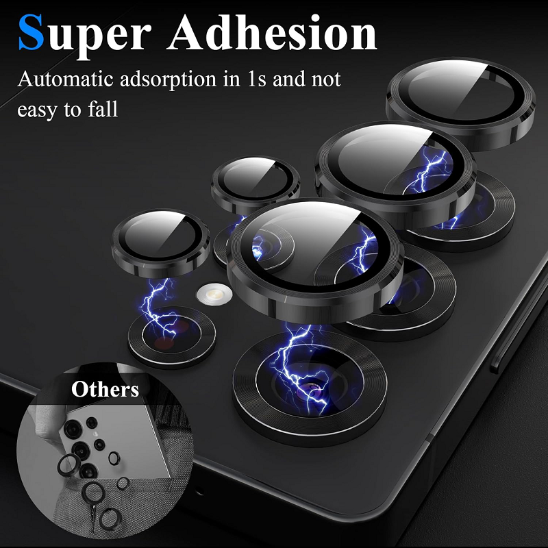 BEISOKY Metal Lens Protector Aluminium Alloy Color Spiral Cell Phone Camera Lens Protector for Samsung S25 ultra