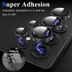 BEISOKY Metal Lens Protector Aluminium Alloy Color Spiral Cell Phone Camera Lens Protector for Samsung S25 ultra