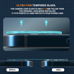 BEISOKY 3D Clear Moblie Phone Tempered Glass Full Cover Camera Lens Protector