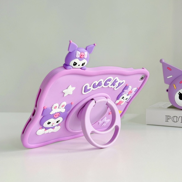 BEISOKY Cute 3D Silicone Cartoon Characters Kickstand Tablet Case for iPad Pro9.7 /10.5/10.9/11 Inch Tab Protective Case Cover