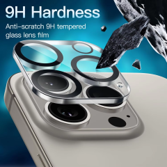 BEISOKY 3D Super Anti Shock Camera Lens Glass Film Anti-scratch Transparent Lens Protector for iPhone 15 16 pro max