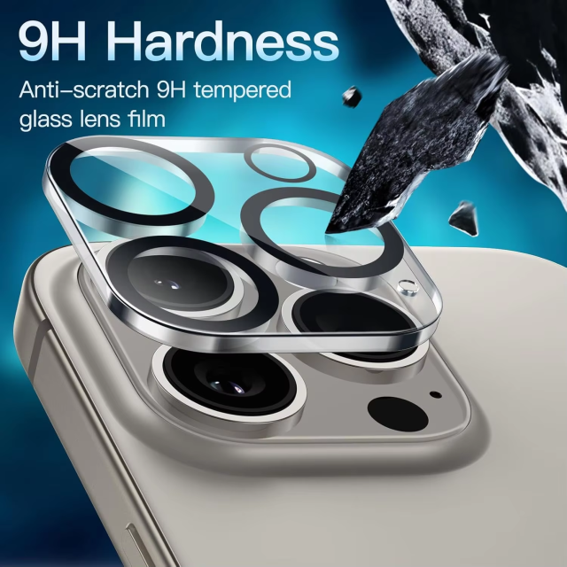 BEISOKY 3D Super Anti Shock Camera Lens Glass Film Anti-scratch Transparent Lens Protector for iPhone 15 16 pro max