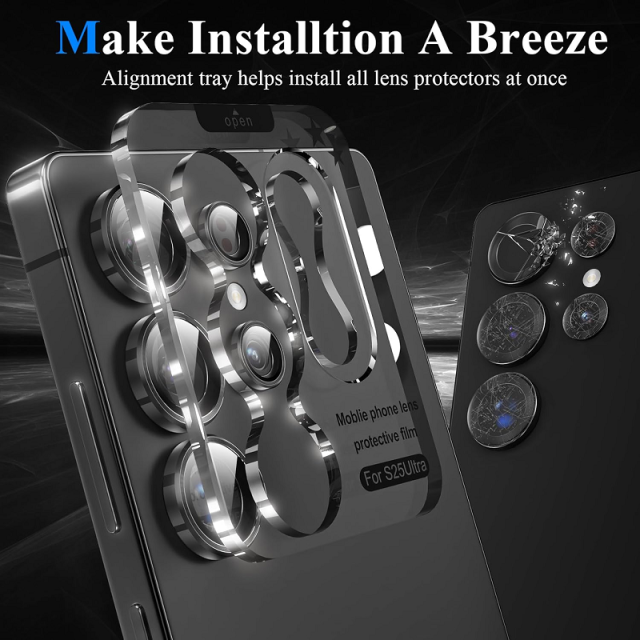 BEISOKY Metal Lens Protector Aluminium Alloy Color Spiral Cell Phone Camera Lens Protector for Samsung S25 ultra