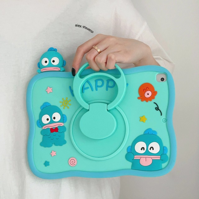 BEISOKY 360 Rotating Disc Silicone Cartoon Cute Soft Lovely Tablet Case for Ipad Mini 4 5
