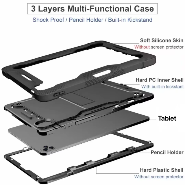 BEISOKY Premium Quality Kickstand Shockproof Tablet Case Back Cover for iPad Mini 6