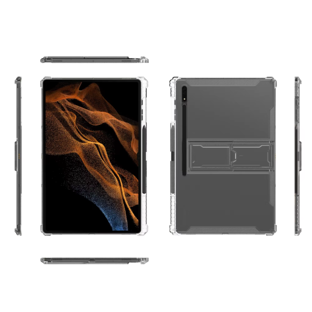 BEISOKY Lightweight Clear Kickstand TPU Transparent Shockproof Cover for iPad