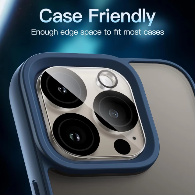 BEISOKY 3D Super Anti Shock Camera Lens Glass Film Anti-scratch Transparent Lens Protector for iPhone 15 16 pro max