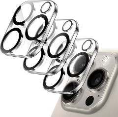 BEISOKY 3D Super Anti Shock Camera Lens Glass Film Anti-scratch Transparent Lens Protector for iPhone 15 16 pro max