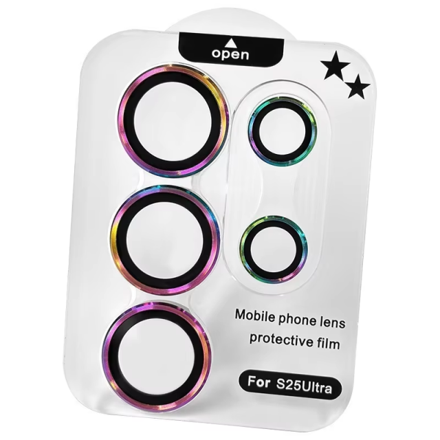 BEISOKY Metal Lens Protector Aluminium Alloy Color Spiral Cell Phone Camera Lens Protector for Samsung S25 ultra
