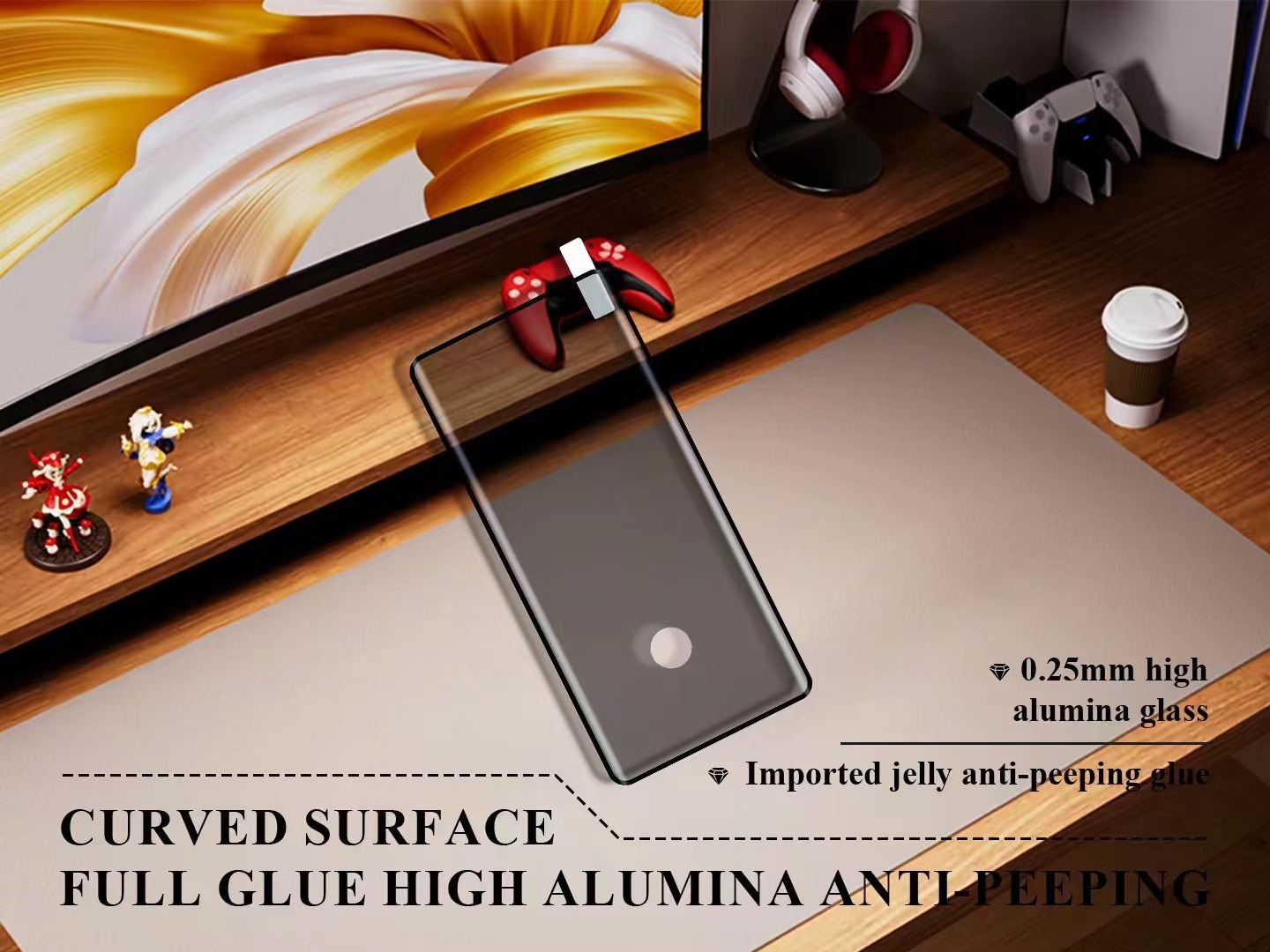 BEISOKY 3D Full Glue Anti Spy Privacy Glass for Samsung Galaxy S24 Plus S24 Ultra S23 S22 S21