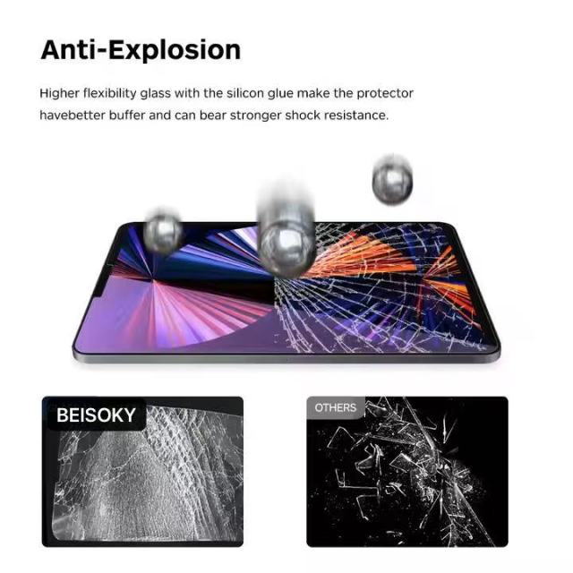 BEISOKY 0.33mm,2.5D Anti Blue Light tablet tempered glass