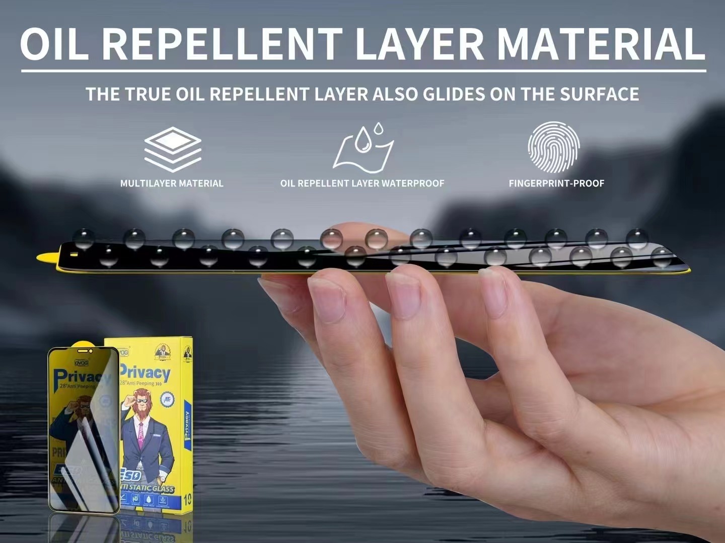 BEISOKY Super X Anti Static Privacy Glass ESD High Quality Full Glue Full Cover Tempered Glass Screen Protector for Iphone 15 Pro Max