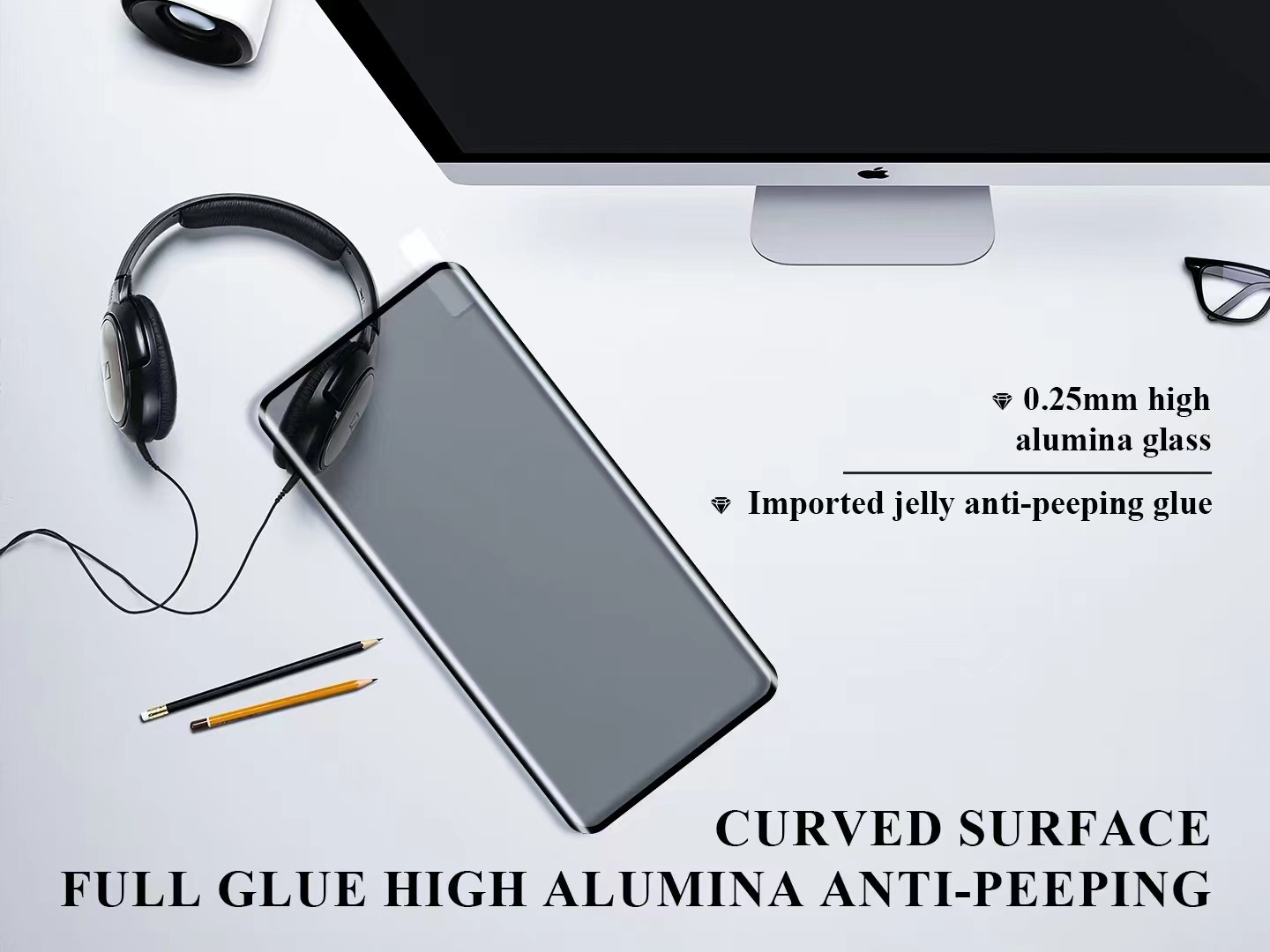 BEISOKY 3D Full Glue Anti Spy Privacy Glass for Samsung Galaxy S24 Plus S24 Ultra S23 S22 S21