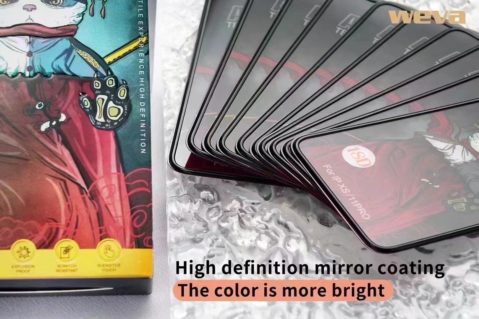 BEISOKY 18D Airbag Edge HD Transparent Anti Shockproof Screen Protector Tempered Glass