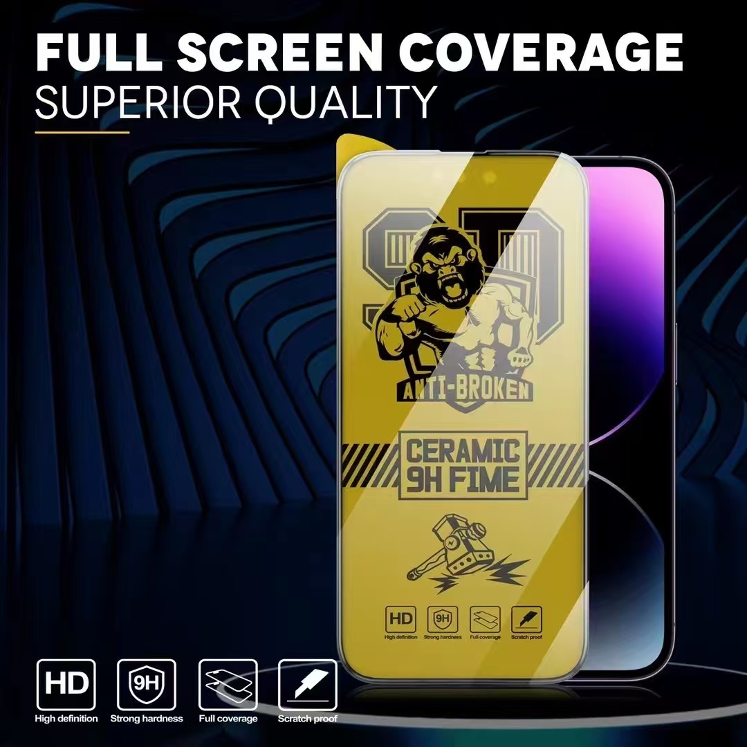 BEISOKY Upgraded 9H King Kong HD Matte Ceramic Screen Protector Gorilla Electroplating Ceramic Film