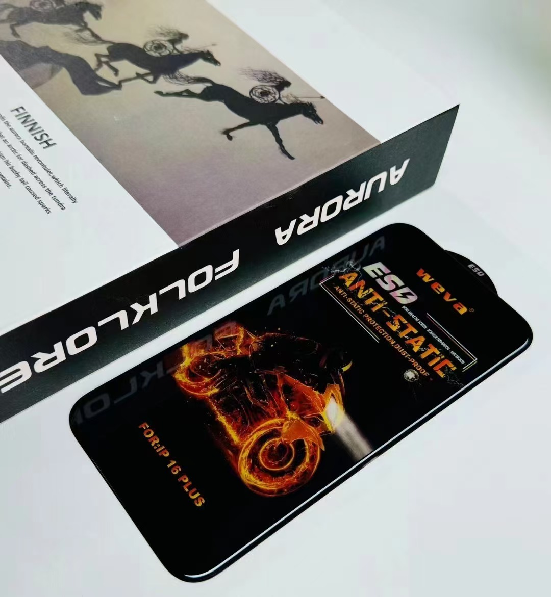 BEISOKY Strong Tempered Glass Full Cover Dust-proof ESD Anti Static Screen Protector for Samsung