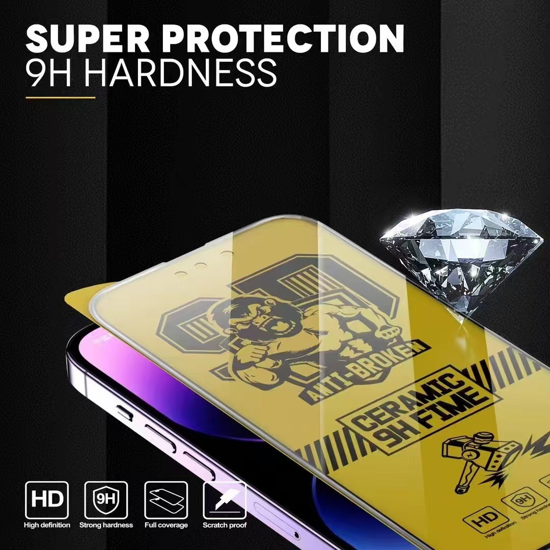 BEISOKY Upgraded 9H King Kong HD Matte Ceramic Screen Protector Gorilla Electroplating Ceramic Film