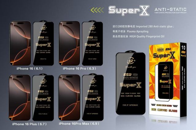 BEISOKY Mobile Super X Esd Screen Protector Glass Telephone Accessories Anti-Static Screen Protectors