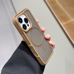 BEISOKY Strong Anti-Drop Matte Translucent Magnetic Phone Case for iPhone 16 15 14 13 12 11 Pro Max Plus Shockproof Back Cover
