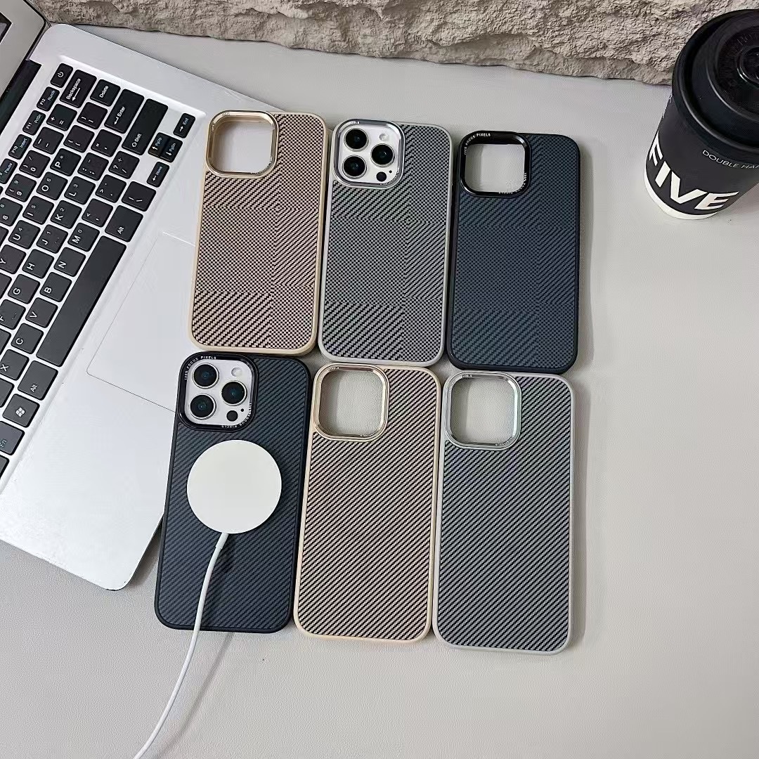 BEISOKY Luxury Hardware Carbon Fiber Defender Magnetic Armor Case for iPhone 16 12 13 14 15 16 Pro Max Shockproof Back Cover