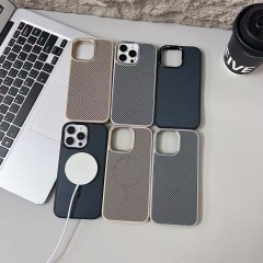 BEISOKY Luxury Hardware Carbon Fiber Defender Magnetic Armor Case for iPhone 16 12 13 14 15 16 Pro Max Shockproof Back Cover