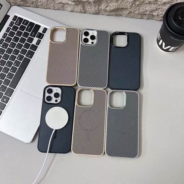 BEISOKY Luxury Hardware Carbon Fiber Defender Magnetic Armor Case for iPhone 16 12 13 14 15 16 Pro Max Shockproof Back Cover