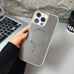 BEISOKY Luxury Hardware Carbon Fiber Defender Magnetic Armor Case for iPhone 16 12 13 14 15 16 Pro Max Shockproof Back Cover