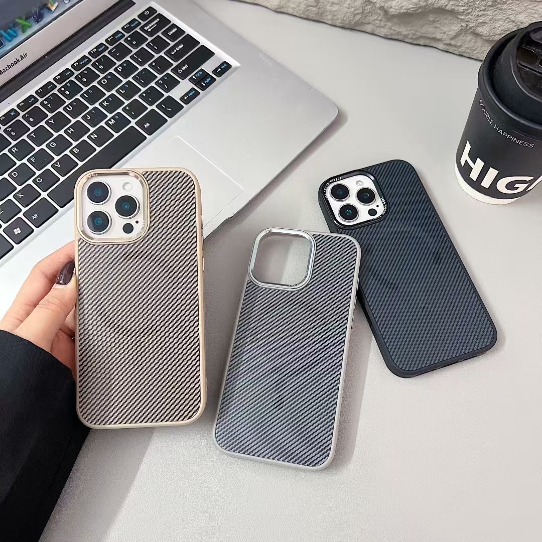BEISOKY Luxury Hardware Carbon Fiber Defender Magnetic Armor Case for iPhone 16 12 13 14 15 16 Pro Max Shockproof Back Cover