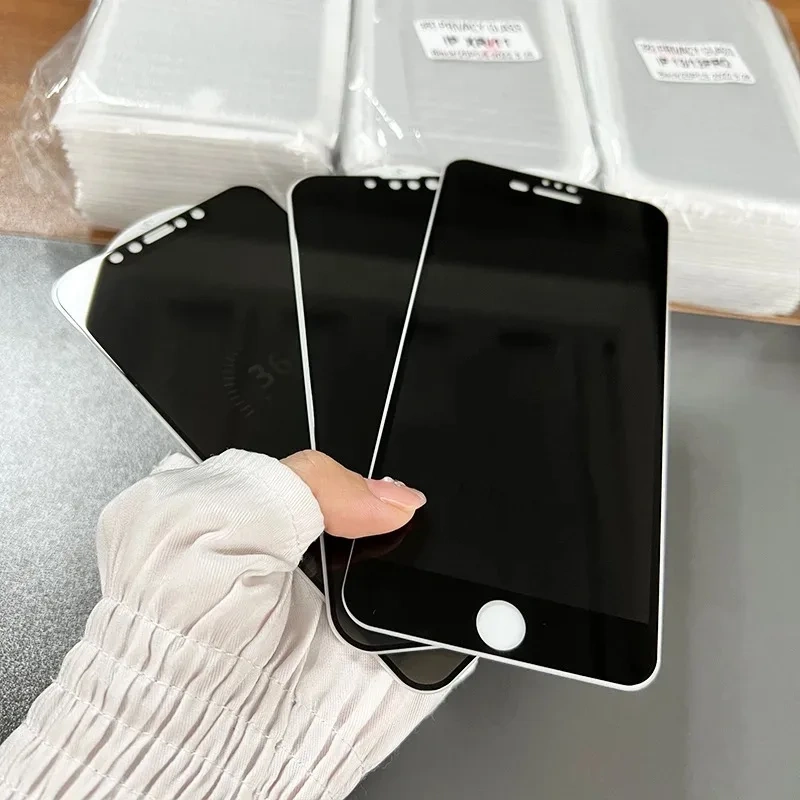 BEISOKY New Arrival Anti-peeping Full Cover Anti Spy 360 Degree Privacy Glass Screen Protector for iPhone 16 15 14 Pro Max