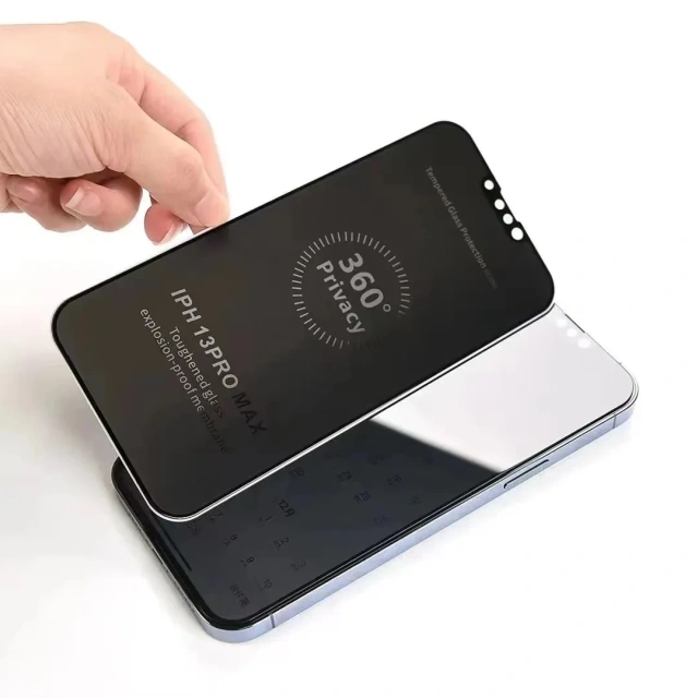 BEISOKY New Arrival Anti-peeping Full Cover Anti Spy 360 Degree Privacy Glass Screen Protector for iPhone 16 15 14 Pro Max