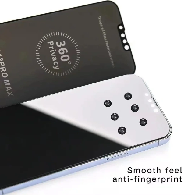 BEISOKY New Arrival Anti-peeping Full Cover Anti Spy 360 Degree Privacy Glass Screen Protector for iPhone 16 15 14 Pro Max
