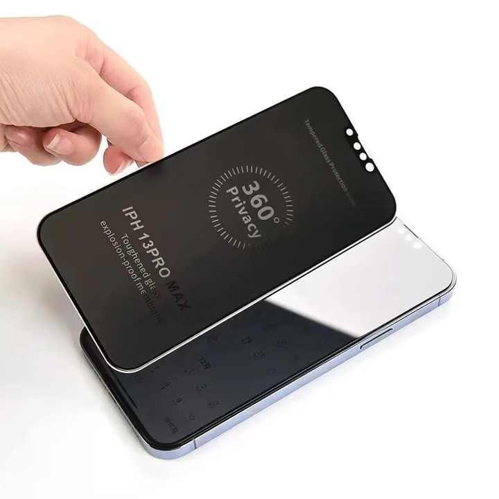 BEISOKY New Arrival Anti-peeping Full Cover Anti Spy 360 Degree Privacy Glass Screen Protector for iPhone 16 15 14 Pro Max