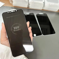 BEISOKY New Arrival Anti-peeping Full Cover Anti Spy 360 Degree Privacy Glass Screen Protector for iPhone 16 15 14 Pro Max