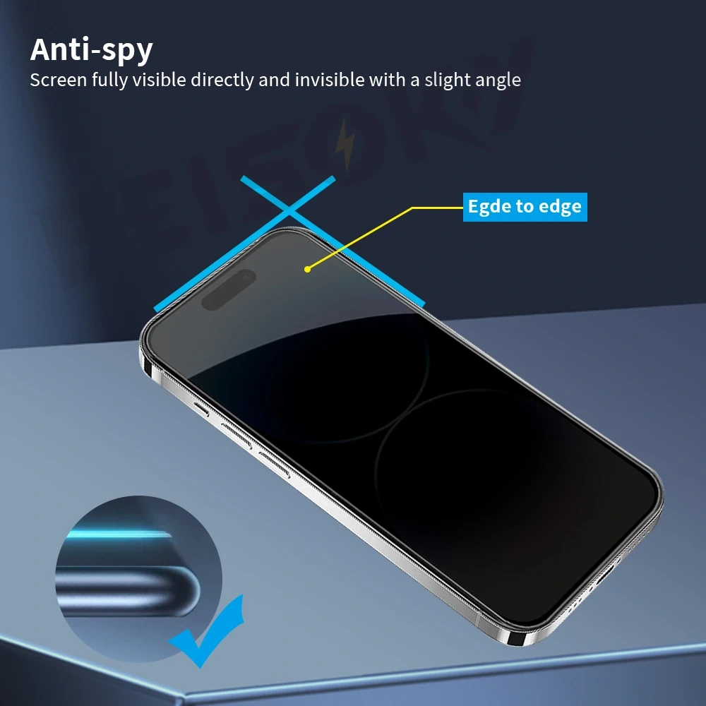 BEISOKY Full Cover Mobile Phone Privacy Anti-spy Tempered Glass Privacy Screen Protector Film for iphone 13 14 15 16