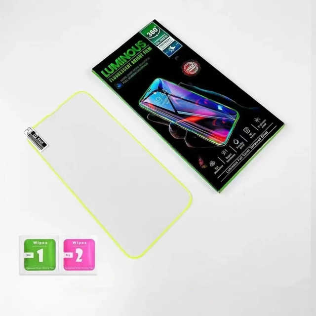 BEISOKY 9H High Clear Glow in Dark Anti-Scratch Mobile Phone Luminous Tempered Glass Screen Protectors for iPhone 16 pro max