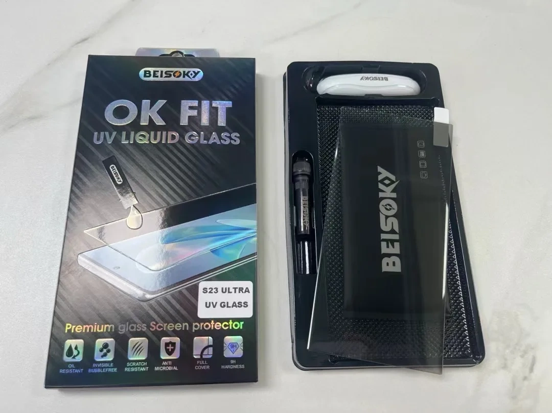 BEISOKY Nano Liquid Glue Anti spy Privacy 3D UV Curved Tempered Glass Screen Protector for Samsung S24 S25 ultra S25 Plus S23 ultra Film