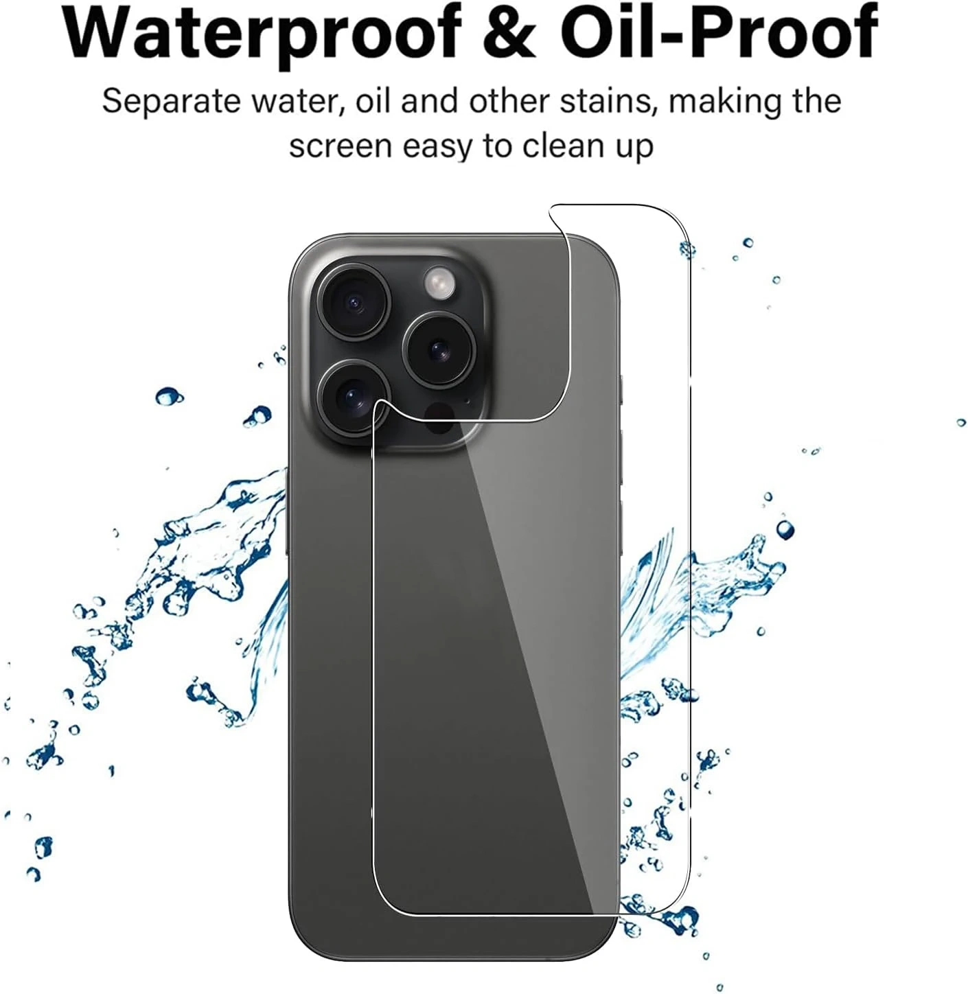 BEISOKY HD Clear Back Film Tempered Glass Screen Protectors for Iphone 15 14 13 12 11 Pro Max X XS XR MAX 6 7 8 Plus