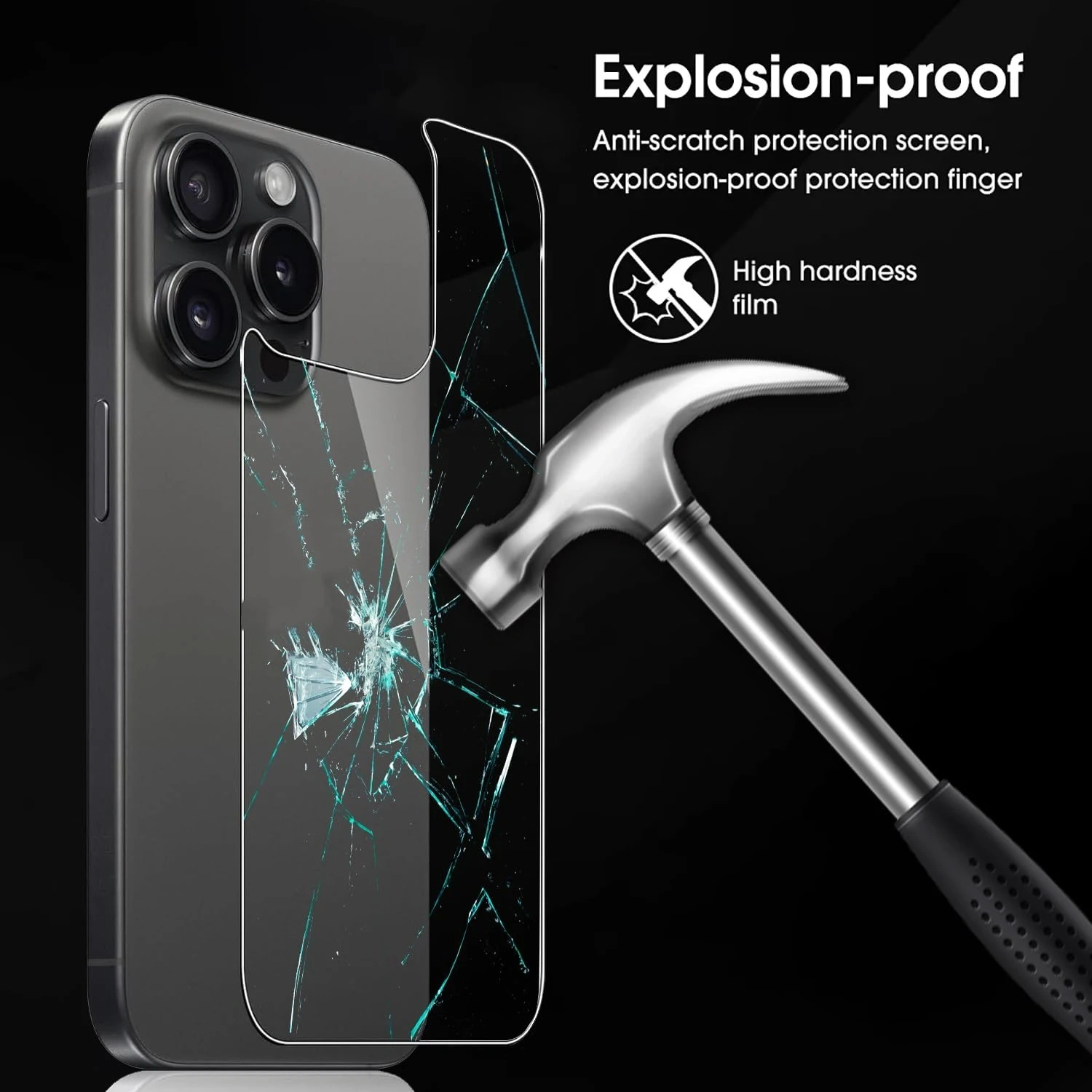 BEISOKY HD Clear Back Film Tempered Glass Screen Protectors for Iphone 15 14 13 12 11 Pro Max X XS XR MAX 6 7 8 Plus