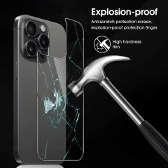 BEISOKY HD Clear Back Film Tempered Glass Screen Protectors for Iphone 15 14 13 12 11 Pro Max X XS XR MAX 6 7 8 Plus