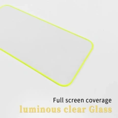 BEISOKY 9H High Clear Glow in Dark Anti-Scratch Mobile Phone Luminous Tempered Glass Screen Protectors for iPhone 16 pro max